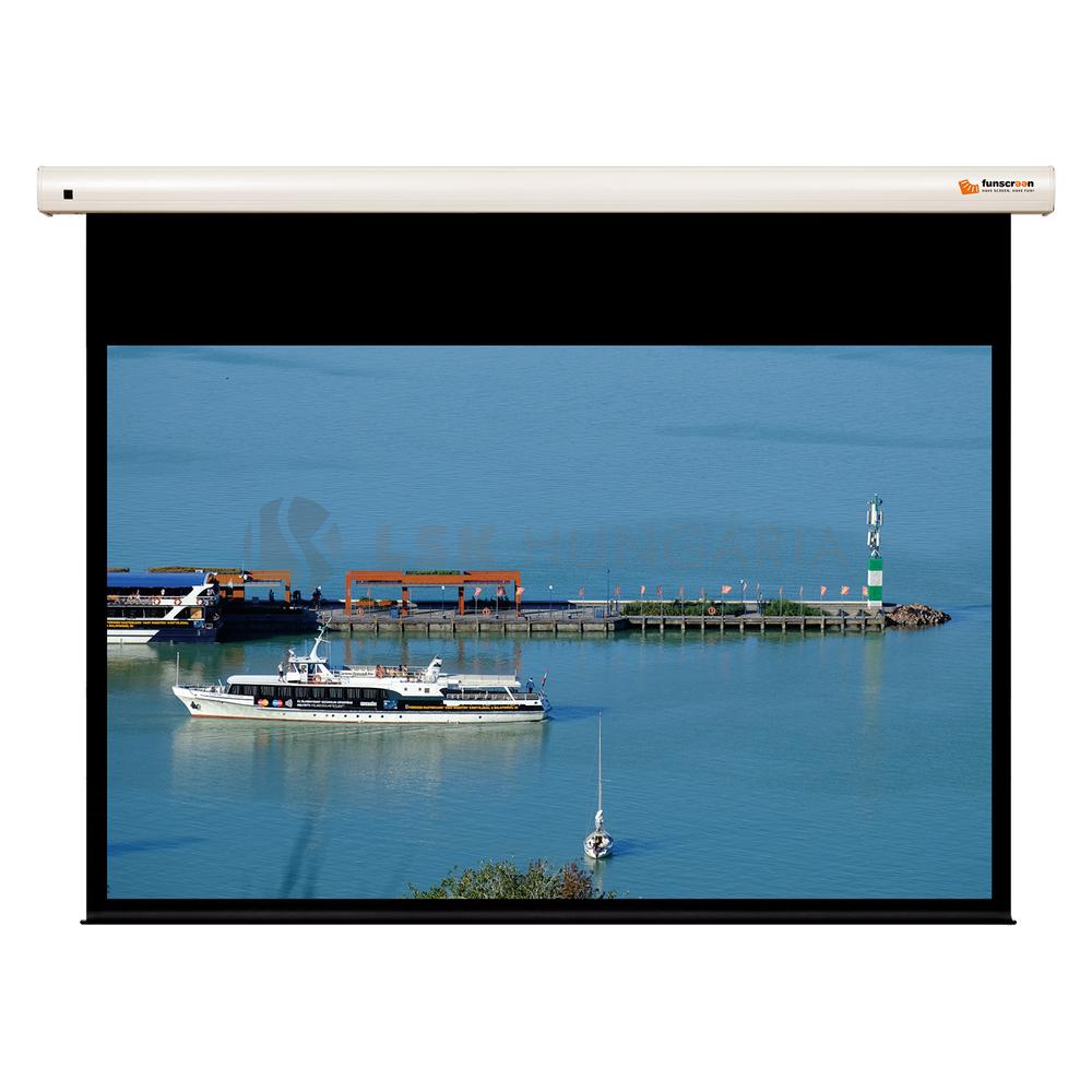 funscreen Premium Plus SA Motor 238x360cm (látható méret: 350cmx218cm) vetítővászon 3 év garancia